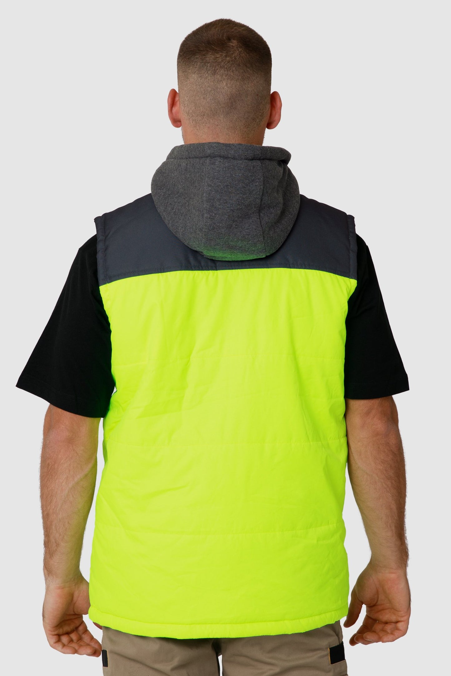 CAT - Hi Vis Hooded Work Vest (HI Vis Yellow)