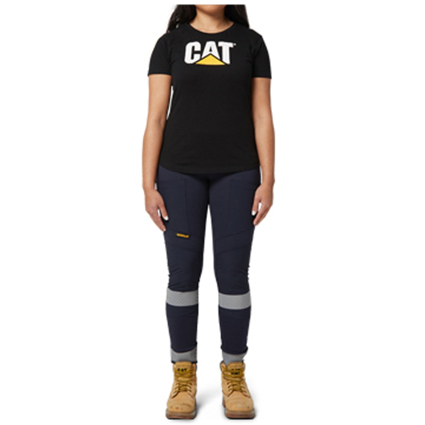 CAT - Taped Womens Work Stretch Legging (Navy)