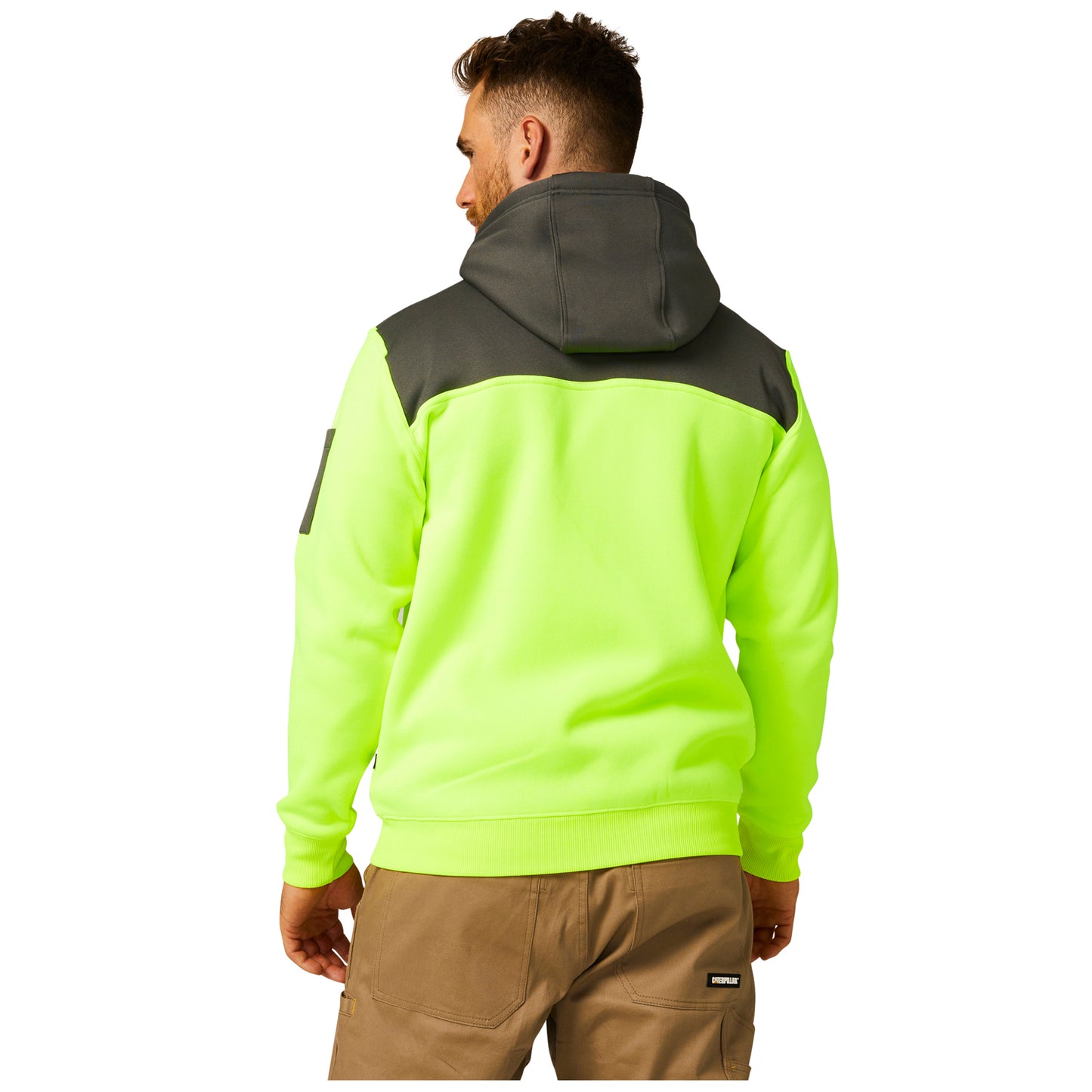 CAT - Hi Vis Full Zip Hoodie (Hi Vis Yellow/Grey)