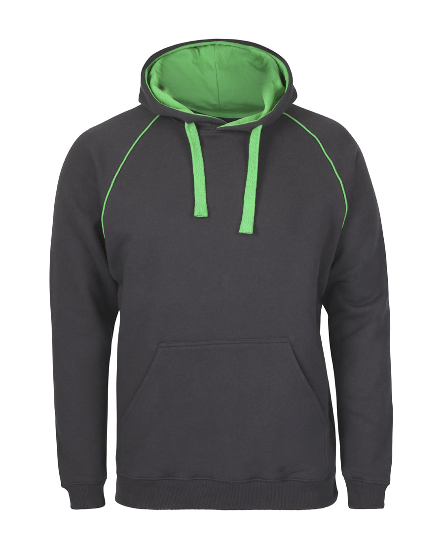 JBs Wear - Contrast Fleecy Hoodie (Gunmetal/Pea Green)