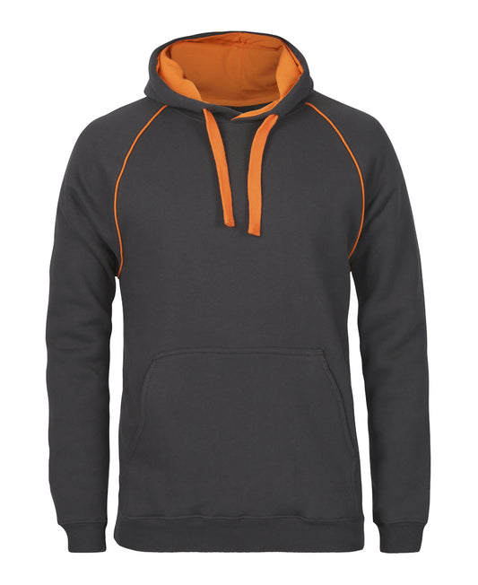 JBs Wear - Contrast Fleecy Hoodie (Gunmetal/Orange)