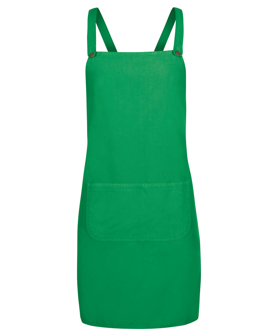 JBs - Cross Back Canvas Apron Without Strap (Pea Green)