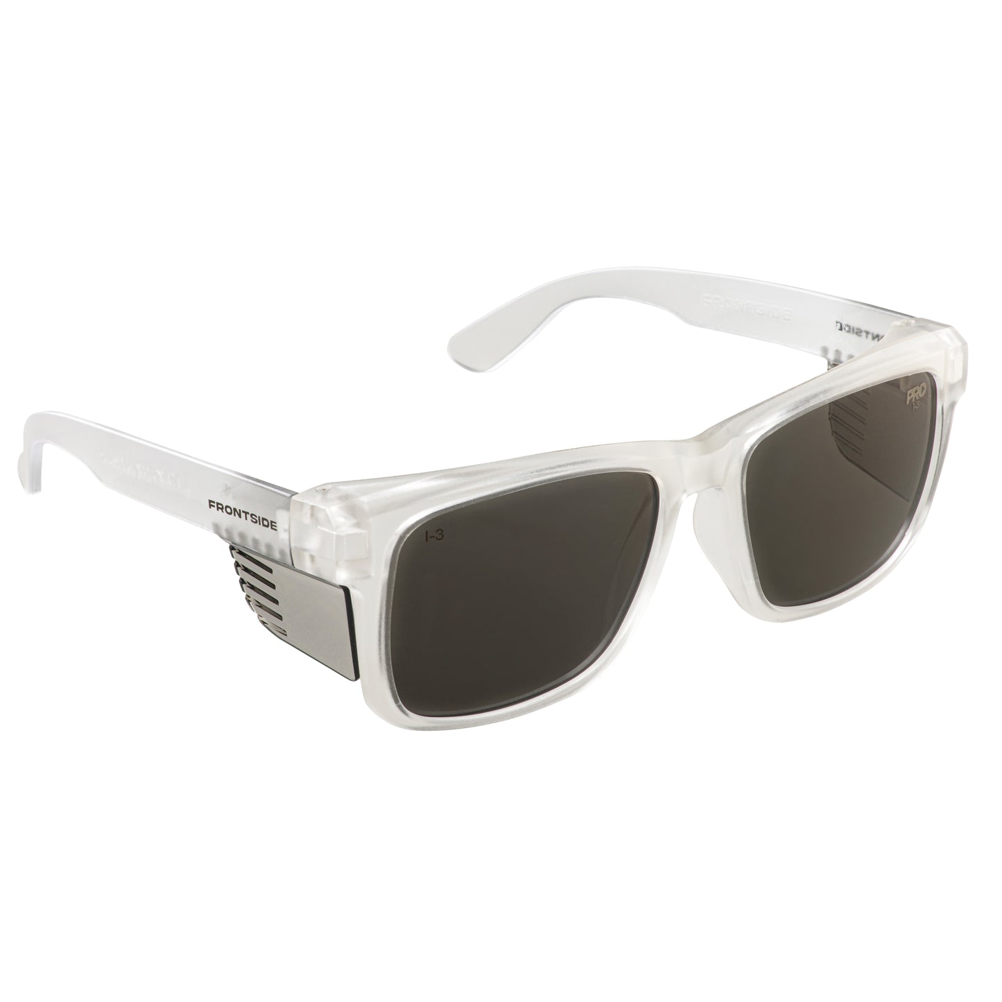 Pro Choice - Frontside Safety Glasses - Smoke Lens With Clear Frame