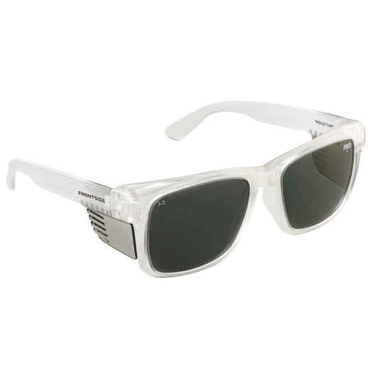 Pro Choice - Frontside Polarised Glasses - Smoke Lens With Clear Frame