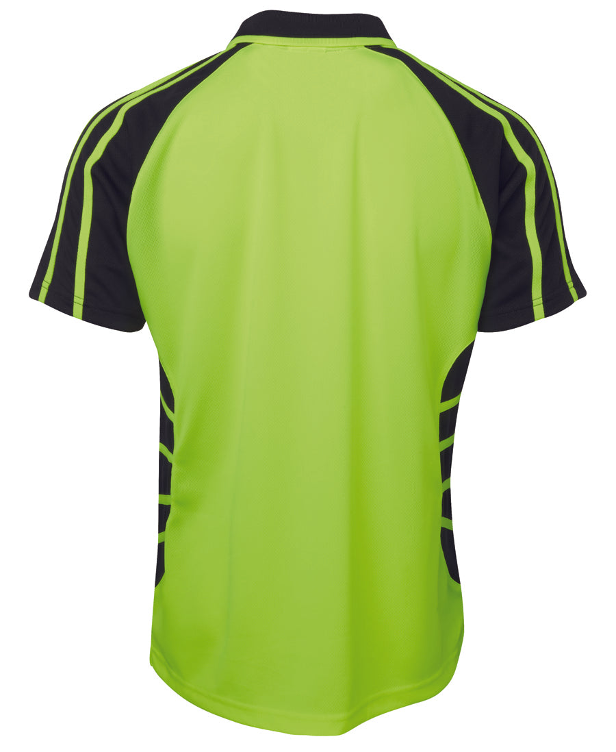 JBs Wear - Hi Vis Short Sleeve Spider Polo (Lime/Black)