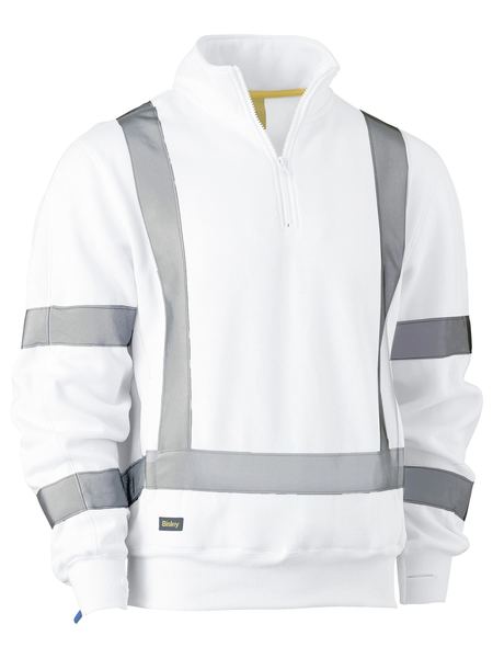 Bisley - X Taped 1/4 Zip Fleece Pullover (White)