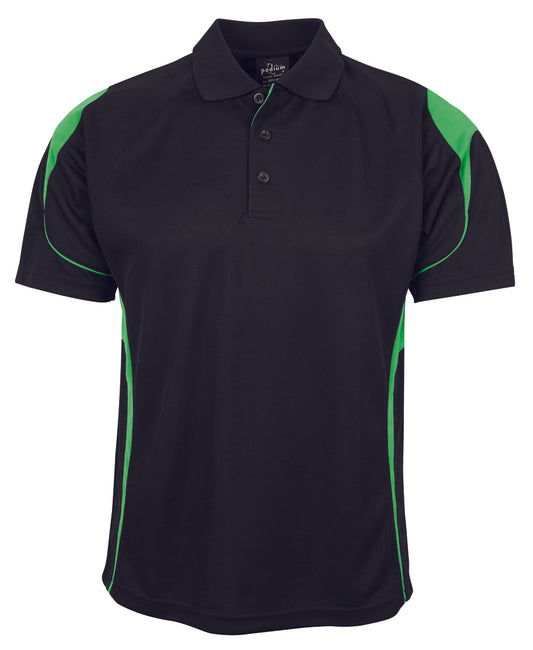 JBs Wear - Podium Bell Polo (Black/Pea Green)