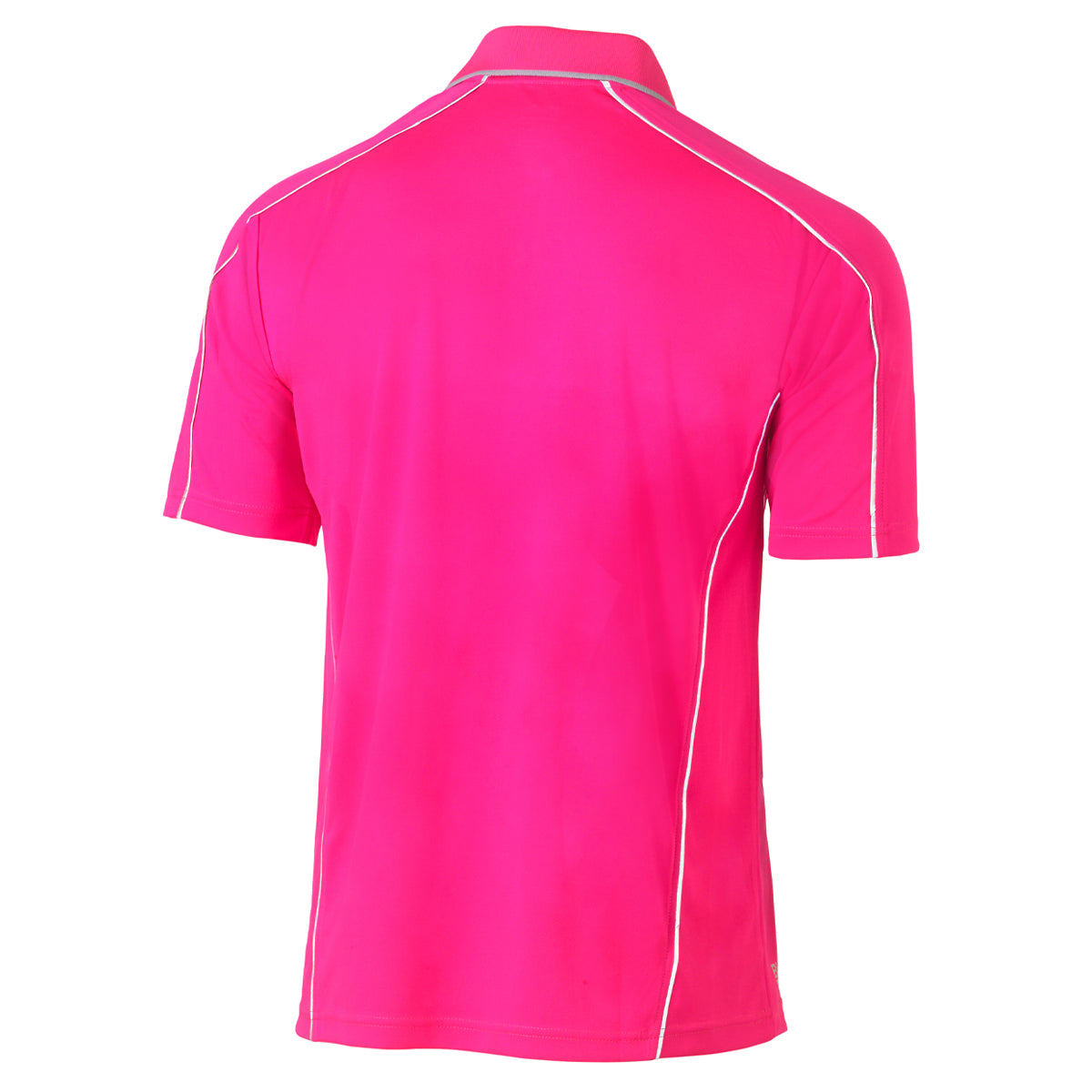 Bisley - Cool Mesh Polo with Reflective Piping Short Sleeve (Pink)