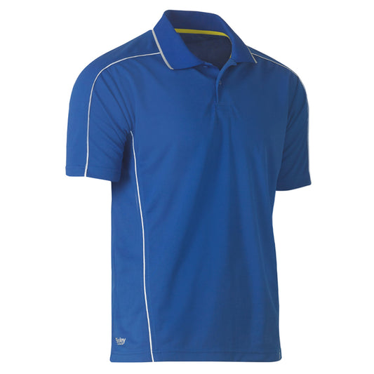 Bisley - Cool Mesh Polo with Reflective Piping Short Sleeve (Royal)