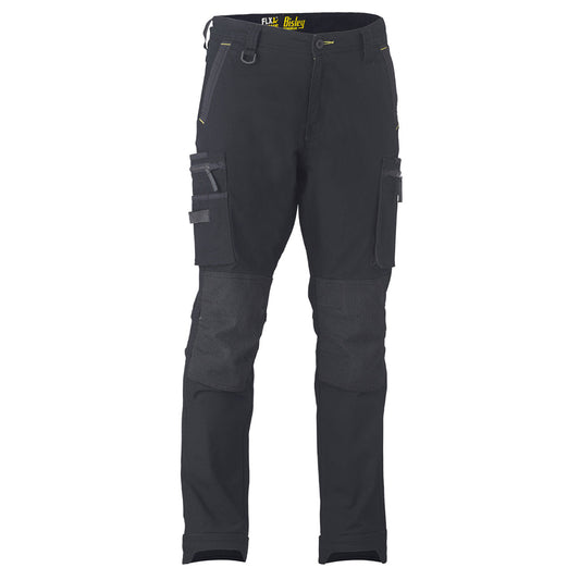 Bisley - Flex & Move Stretch Utility Zip Cargo Pant (Black)