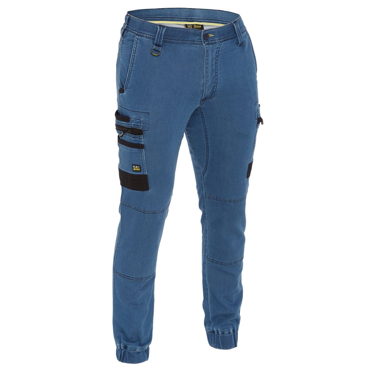 Bisley - Flex and Move Stretch Denim Cargo Cuffed Pant (Light Denim)