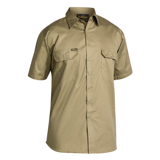 Bisley - Cool Lightweight Drill Short Sleeve Shirt (Khaki)