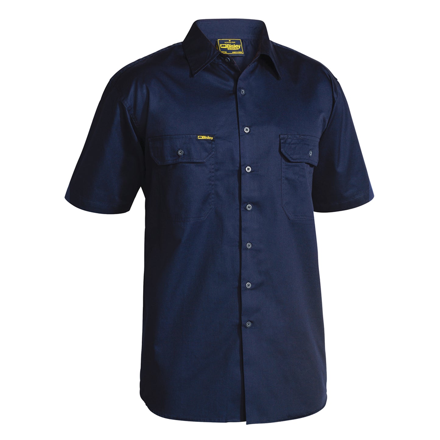 Bisley - Cool Lightweight Drill Short Sleeve Shirt (Navy)