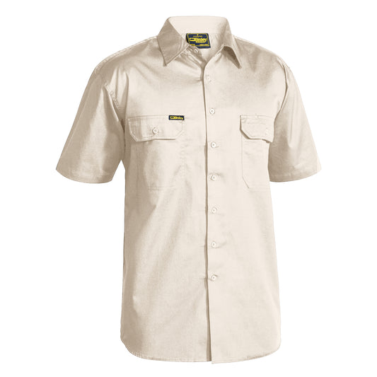 Bisley - Cool Lightweight Drill Short Sleeve Shirt (Sand)