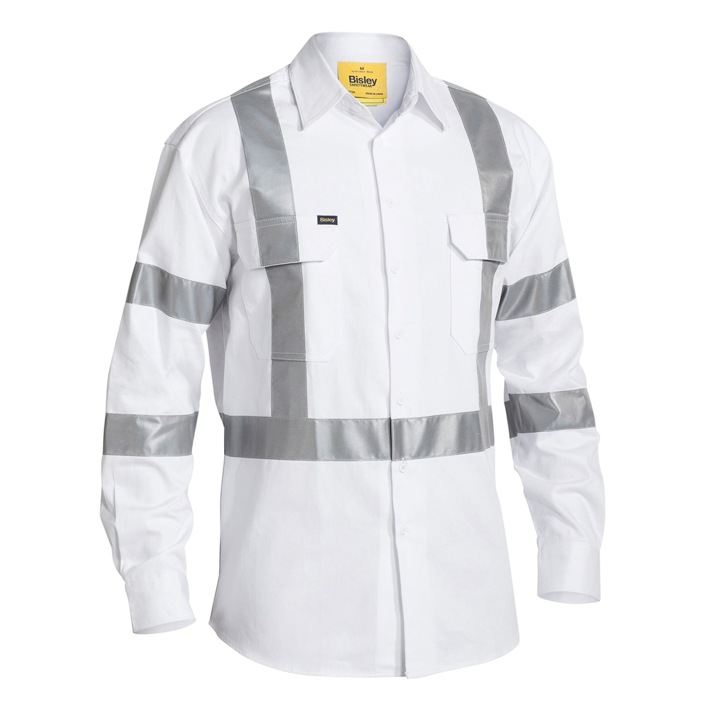 Bisley - Taped Night Cotton Drill Shirt (White)