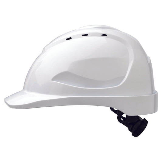 Pro Choice V9 Hard Hat with Ratchet Harness (White)