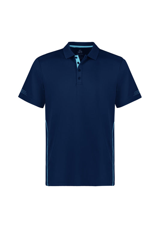 Biz Collection - Mens Balance Short Sleeve Polo (Navy/Sky)