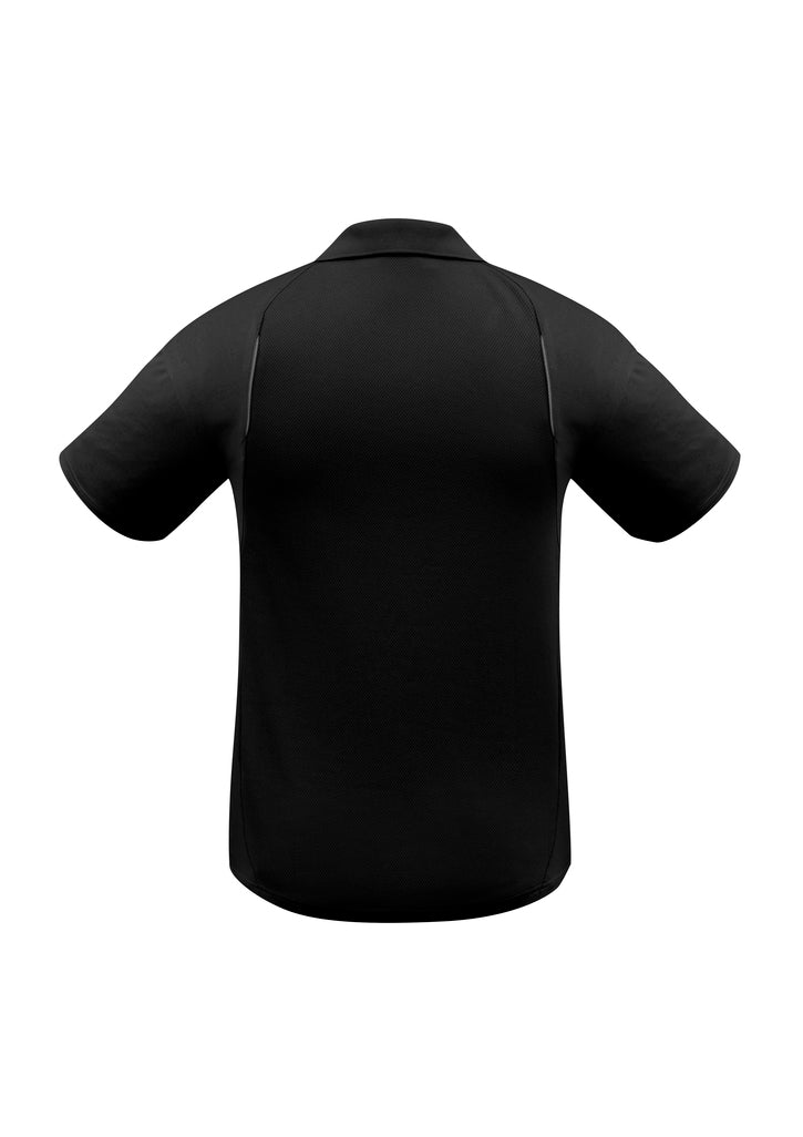 Biz Collection - Mens United Short Sleeve Polo (Black/Ash)