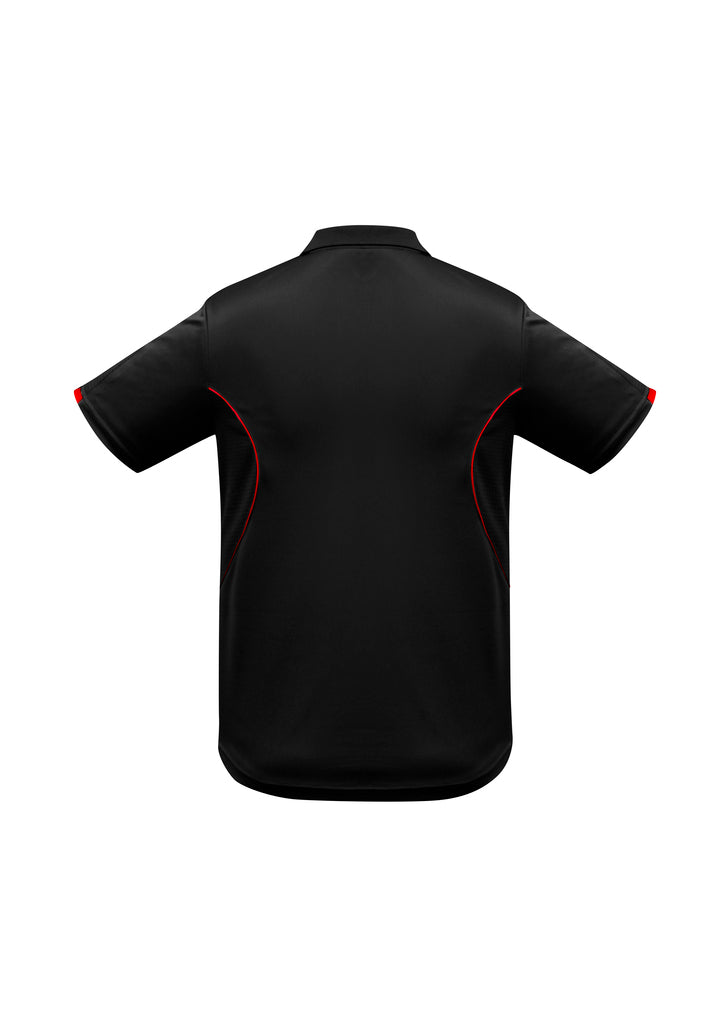 Biz Collection - Mens Razor Polo (Black/Red)