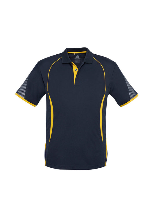 Biz Collection - Mens Razor Polo (Navy/Gold)