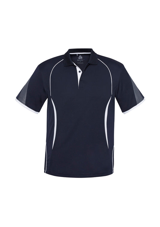 Biz Collection - Mens Razor Polo (Navy/White)