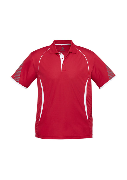 Biz Collection - Mens Razor Polo (Red/White)