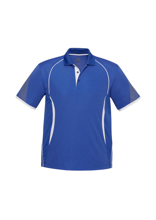 Biz Collection - Mens Razor Polo (Royal/White)