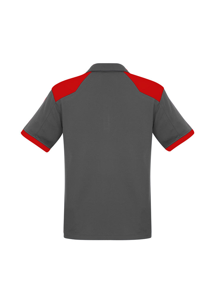 Biz Collection - Mens Rival Short Sleeve Polo (Grey/Red)