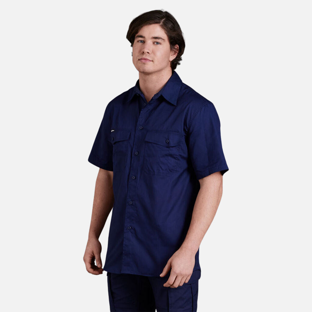 King Gee - Workcool 2 Lightweight Short Sleeve Shirt (Navy)