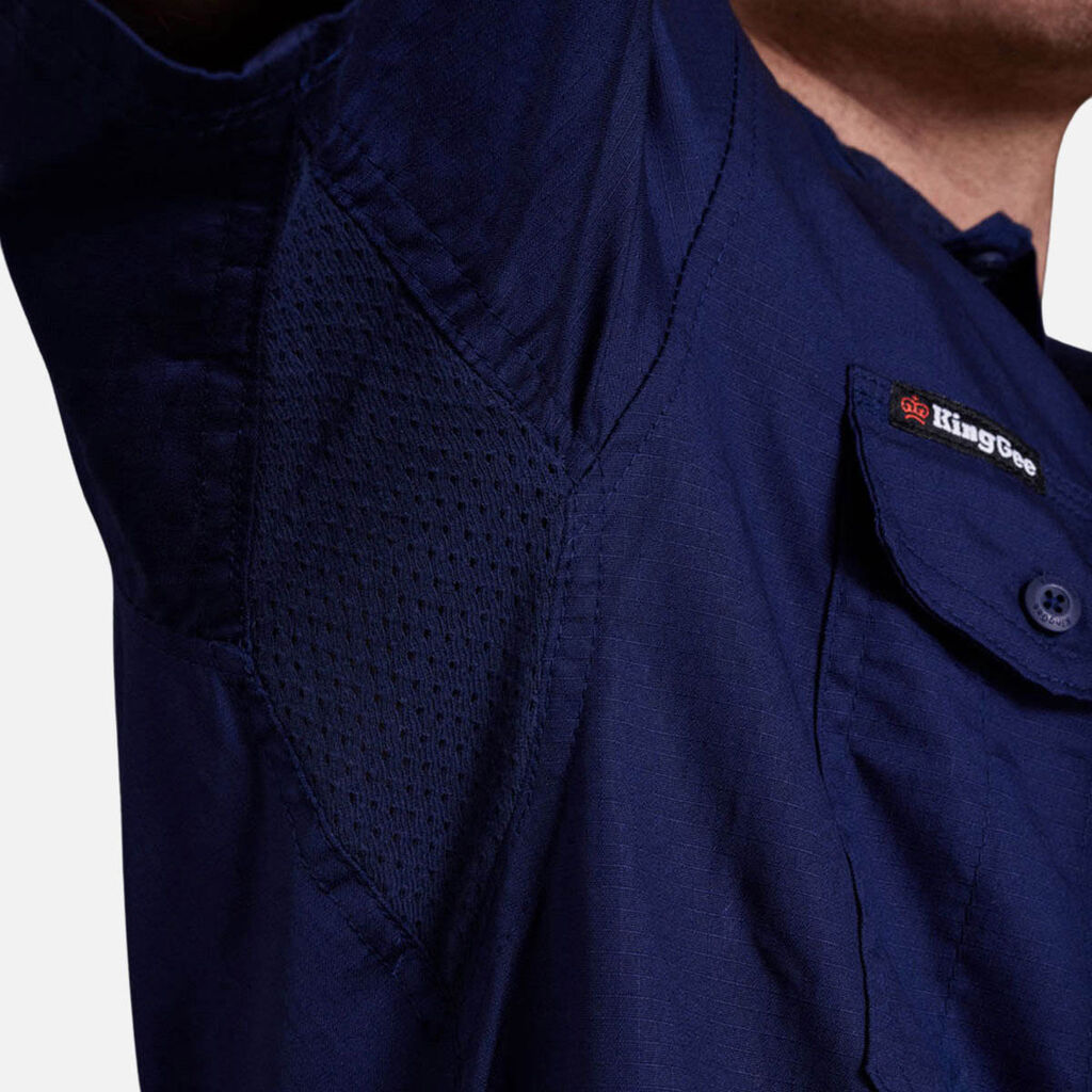 King Gee - Workcool 2 Lightweight Short Sleeve Shirt (Navy)