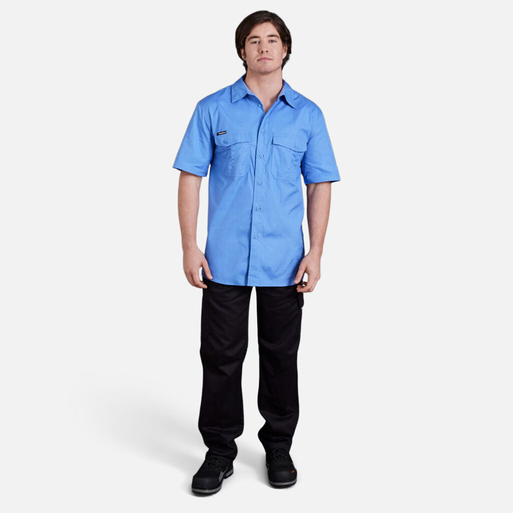 King Gee - Workcool 2 Lightweight Short Sleeve Shirt (Sky)