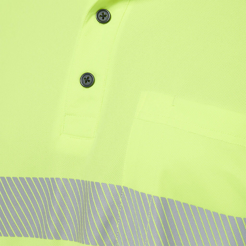 Hardyakka - Short Sleeve Taped Hi-Vis Polo (Yellow/Navy)