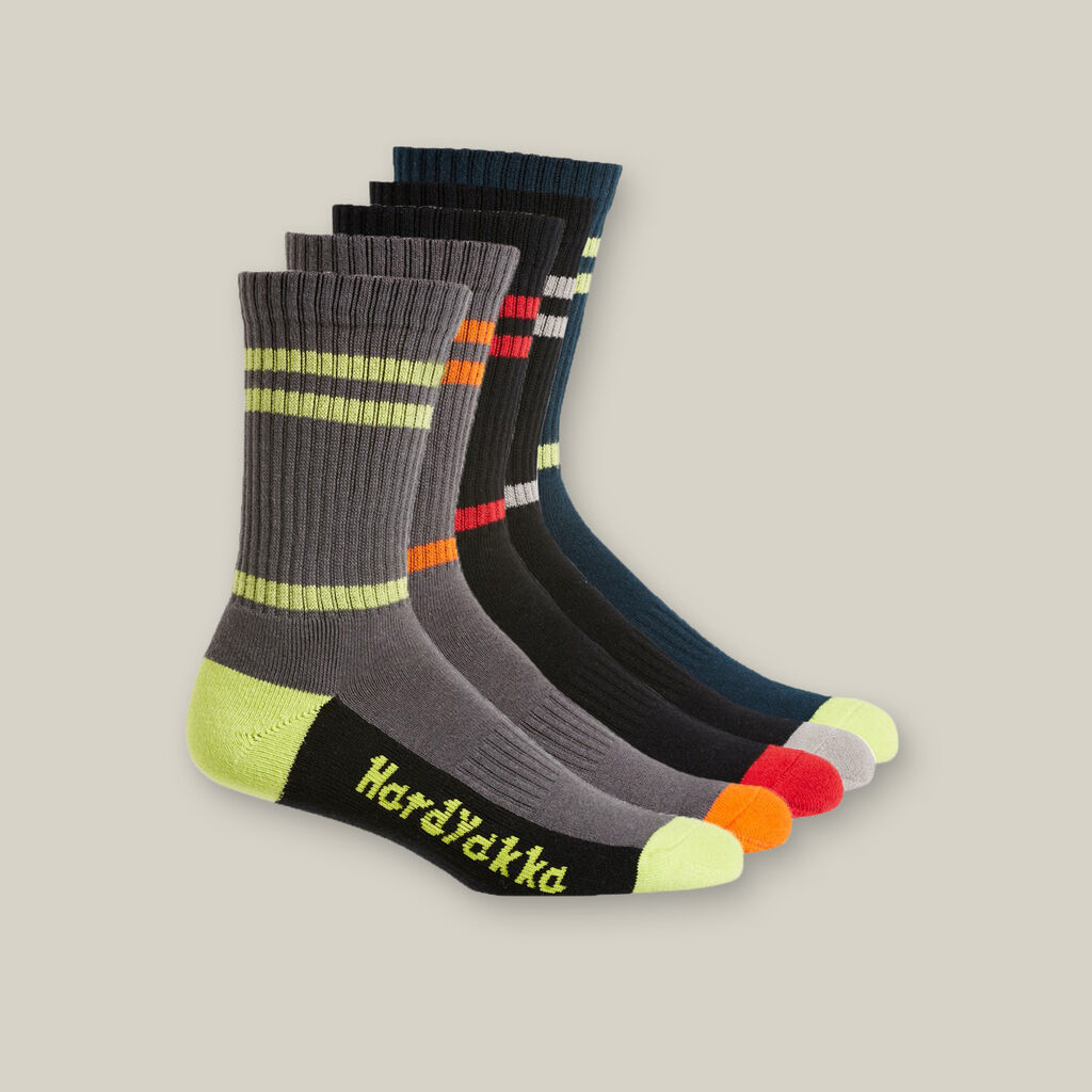 Hard Yakka - Crew Sock 5 Pack (Multi Colour)